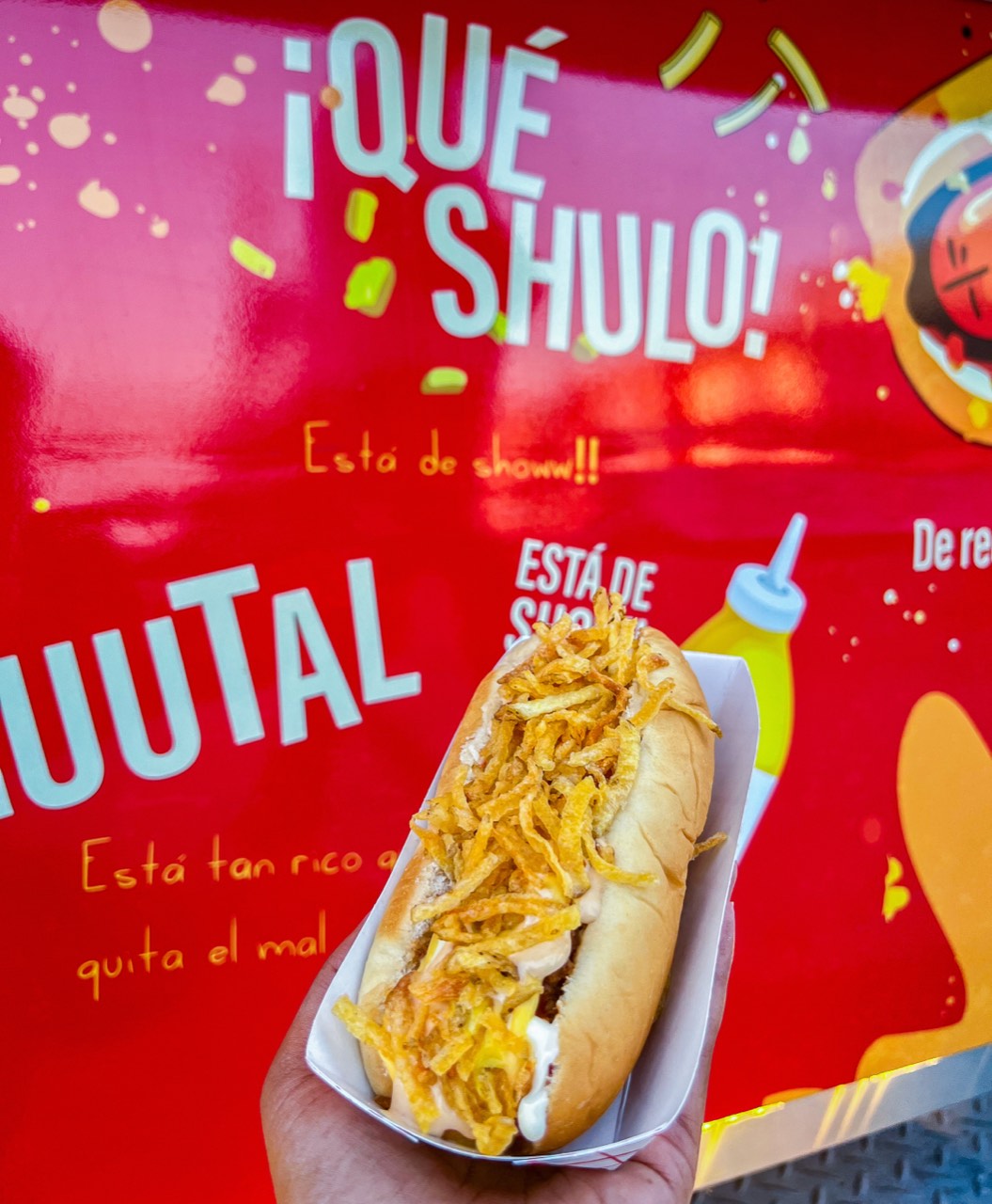 Hot dog Shulo de cerca
